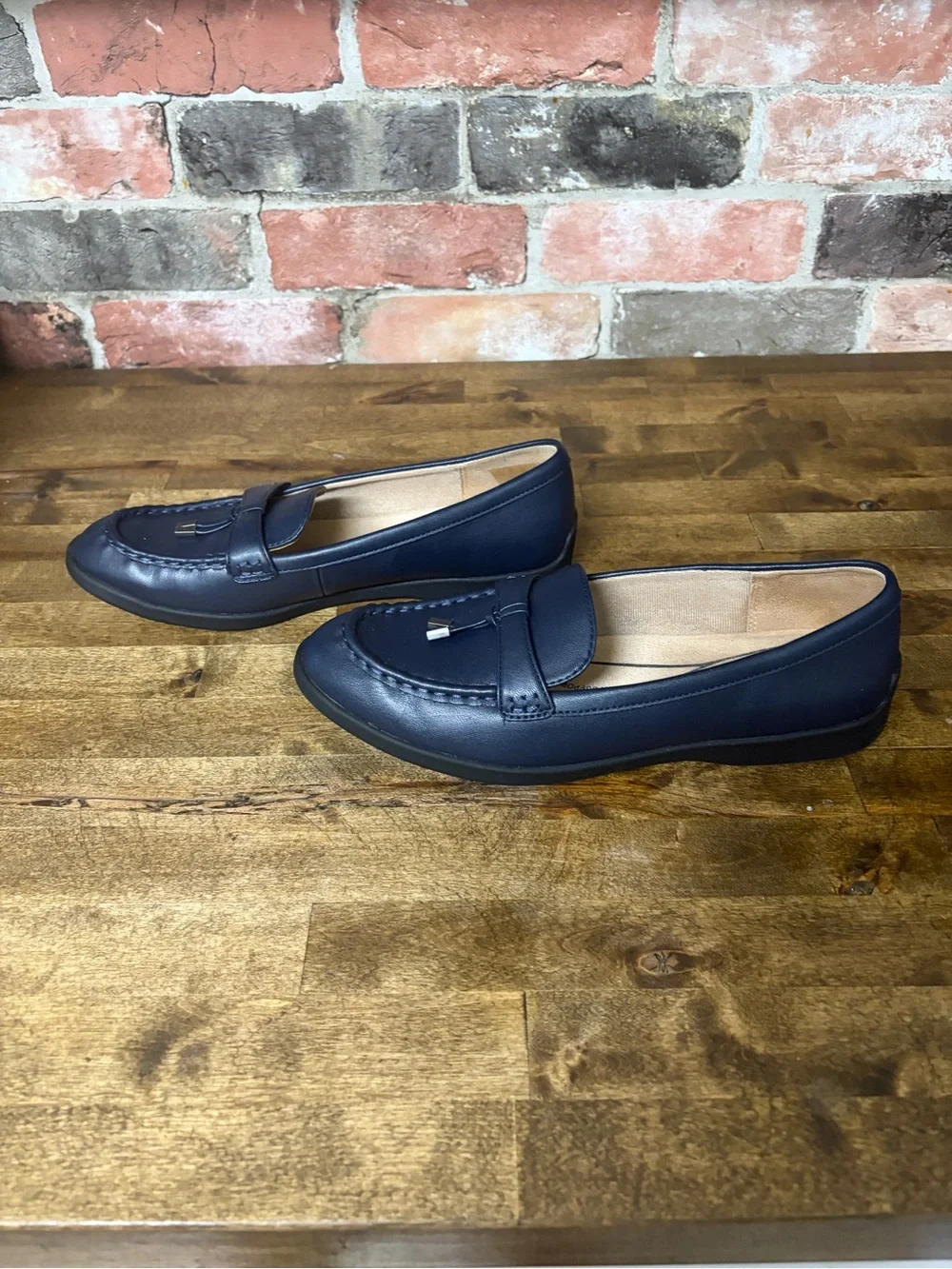 Life Stride Navy Blue Women's Penny Loafers